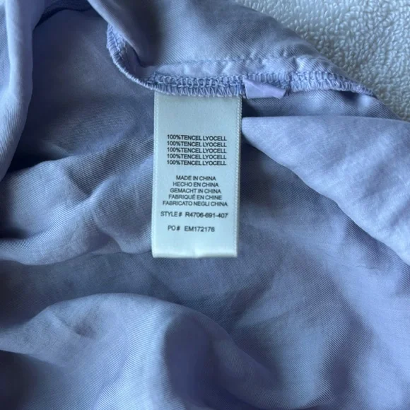 Anthropologie Purple Ruffled Long Sleeve Blouse - Picture 5 of 7